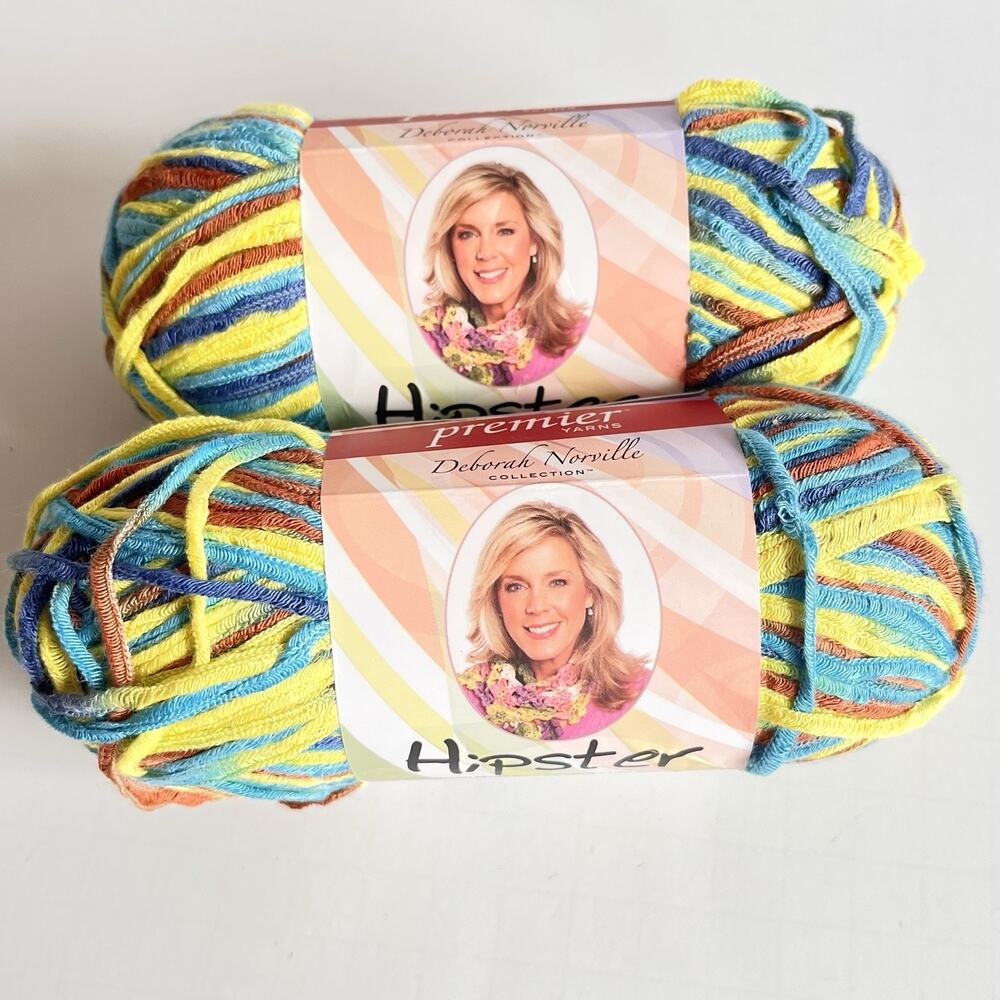 Lot Of 2 Skeins Premier Hipster Yarn, Amazon, 161 Yds Each